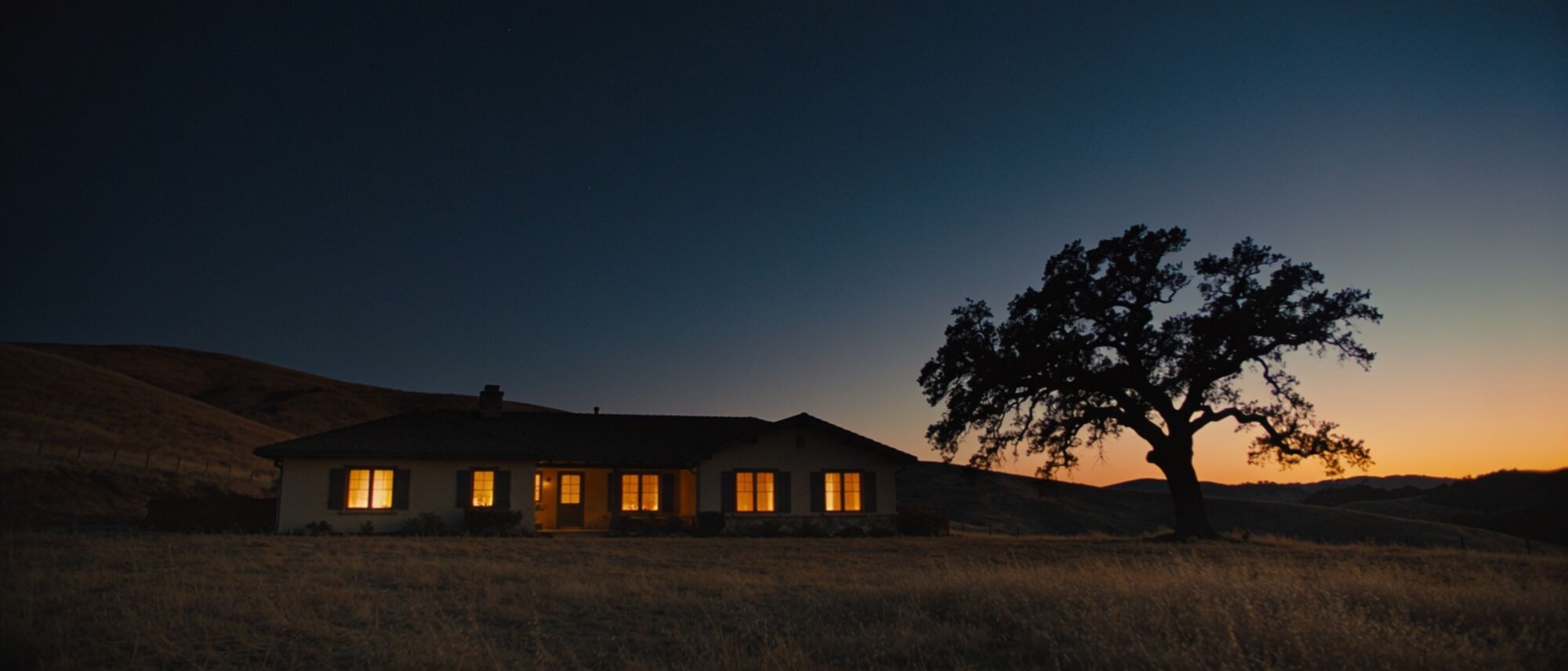 A Kokoro residence at dusk in the west San Fernando Valley
